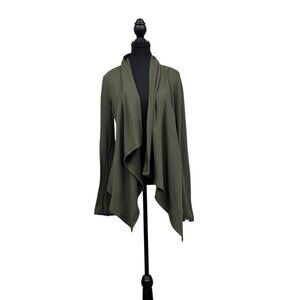 Bordeaux Green Fleece Sweater | Small | Peplum Back